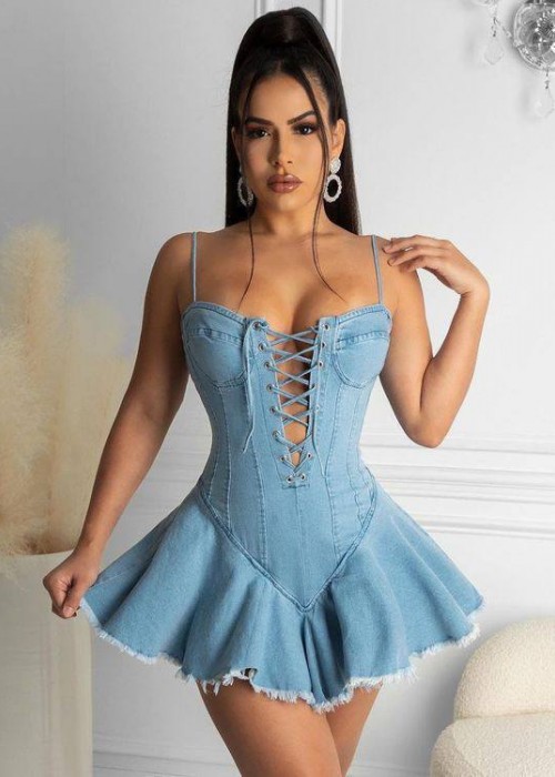 164818 BLAU KLEID Denim