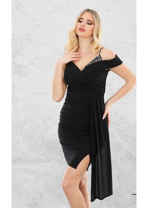 170014 BLACK COCKTAİL DRESS