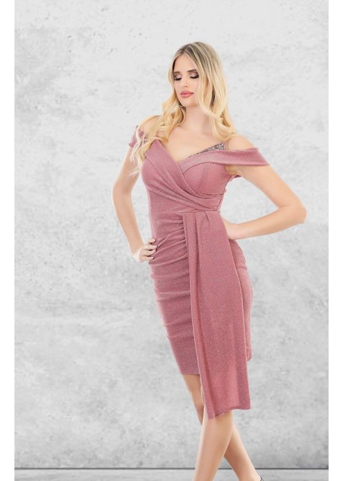 170017 PINK COCKTAİL DRESS