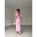 179166 PINK DRESS ATLAS FABRIC