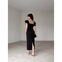 179170 BLACK DRESS ATLAS FABRIC