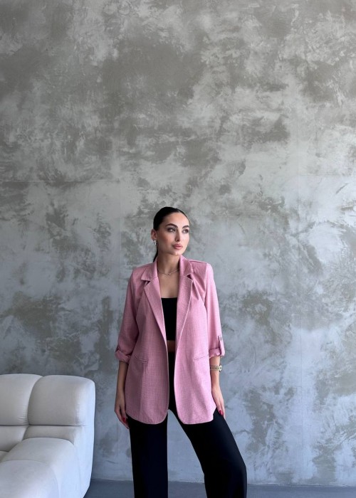 180922 PINK JACKET LINEN FABRIC