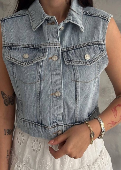 181404 BLUE VEST Denim