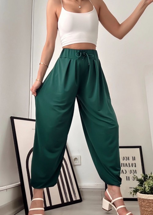 181798 GREEN TROUSERS Sandy fabric