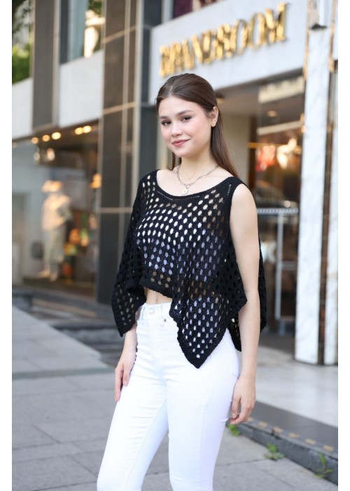 182511 BLACK BLOUSE KNITWEAR