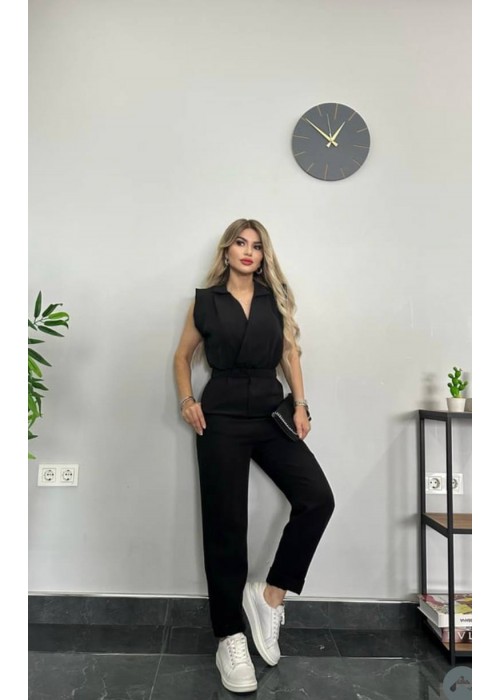 182701 BLACK OVERALLS Dabil fabric