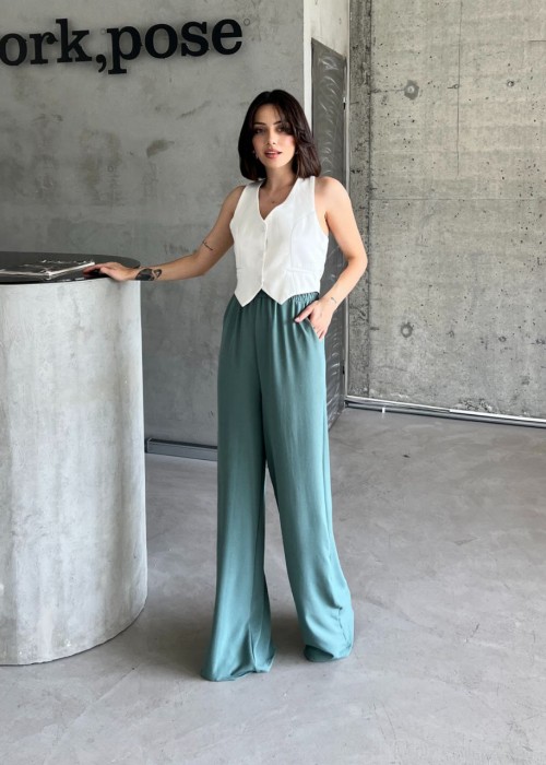 185518 WATER GREEN TROUSERS AYROBİN FABRIC