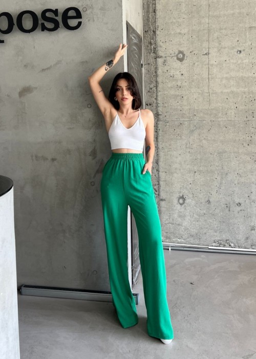 185520 GREEN TROUSERS AYROBİN FABRIC