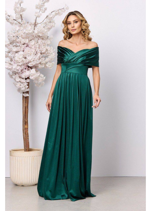 185629 GREEN COCKTAİL DRESS