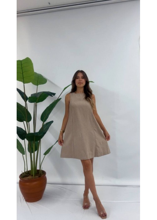 185836 BEIGE DRESS