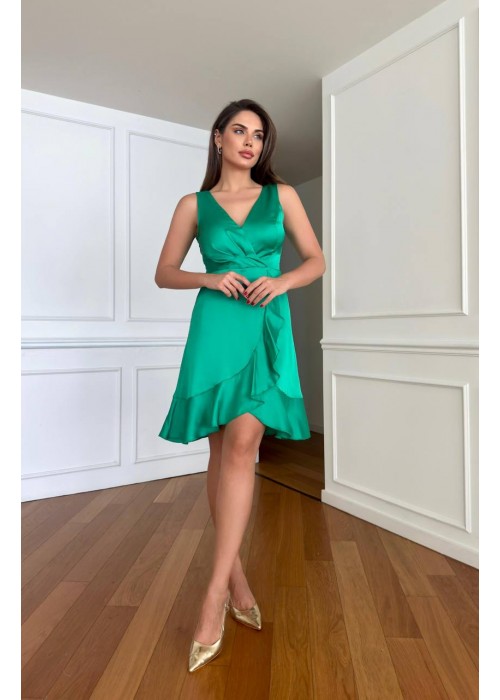 185899 GREEN DRESS SATIN FABRIC