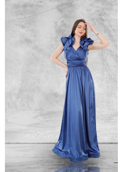 186025 BLUE COCKTAİL DRESS