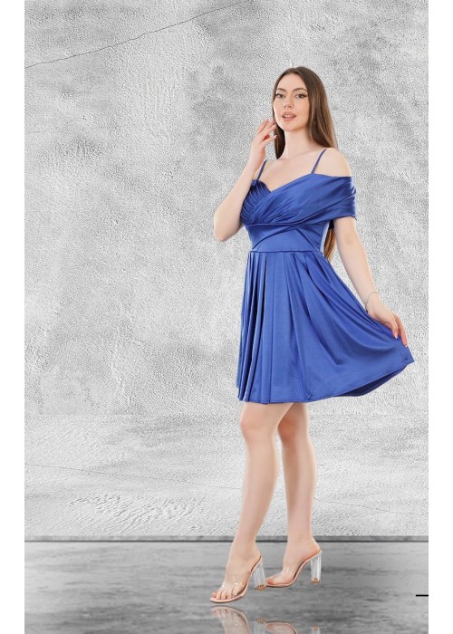 186030 BLUE COCKTAİL DRESS