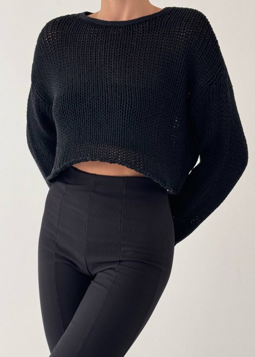 186965 SCHWARZ SWEATSHIRT STRICKWAREN