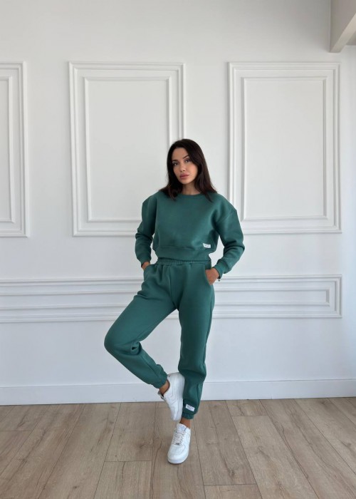 187008 GREEN TRACKSUIT Cotton fabric