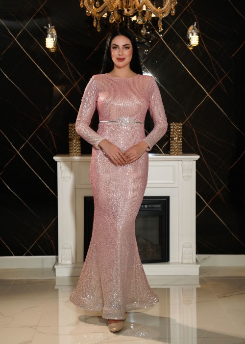 187525 PINK COCKTAİL DRESS