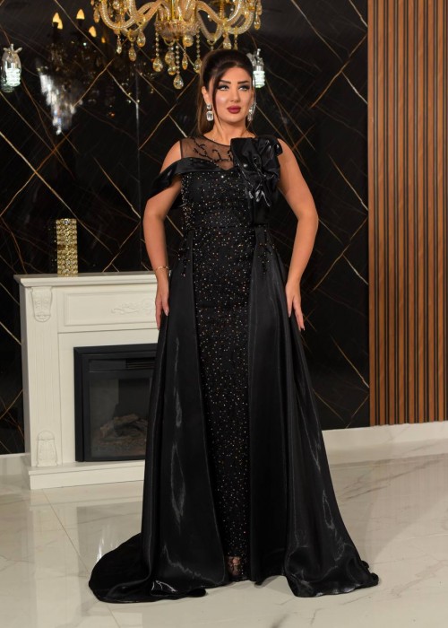 187553 BLACK COCKTAİL DRESS