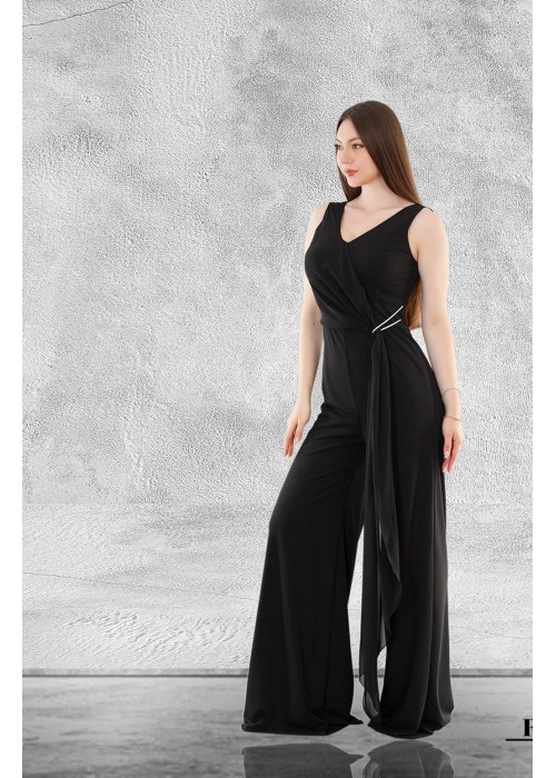 187705 BLACK COCKTAİL DRESS OVERALLS