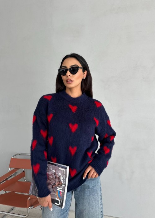 187816 NAVY BLAU SWEATSHIRT STRICKWAREN