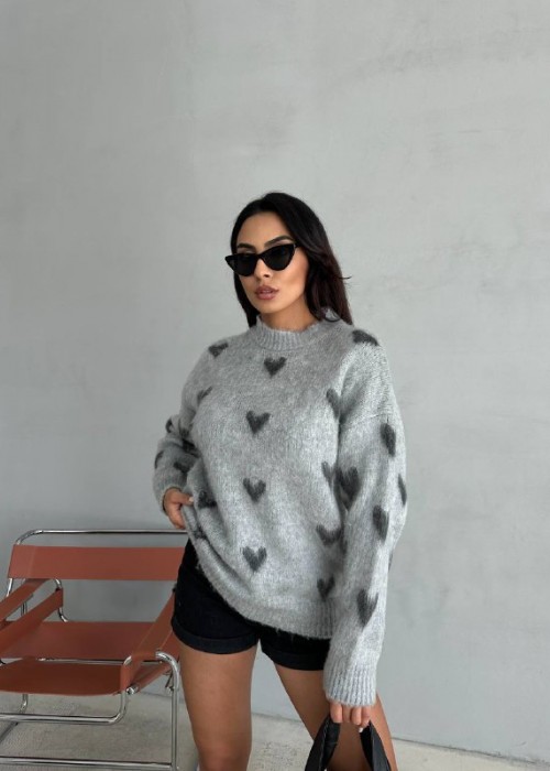 187817 GRAU SWEATSHIRT STRICKWAREN