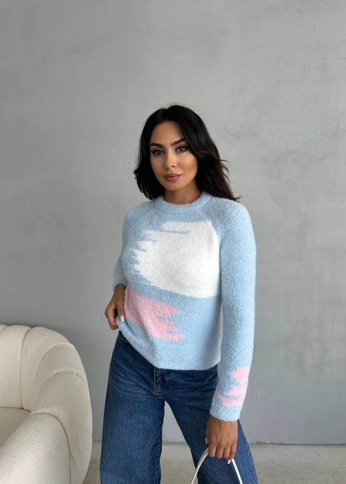 188304 GEMUSTERT SWEATSHIRT STRICKWAREN