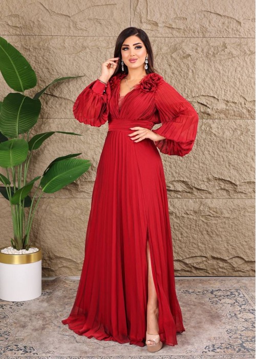 188486 RED COCKTAİL DRESS