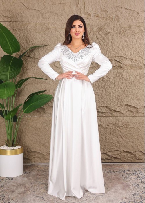 188492 WHITE COCKTAİL DRESS