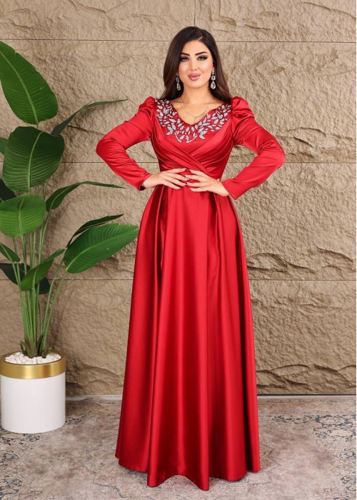 188493 RED COCKTAİL DRESS