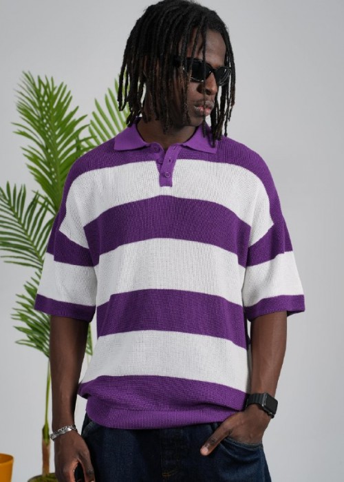 188638 PURPLE MEN T-SHIRT KNITWEAR