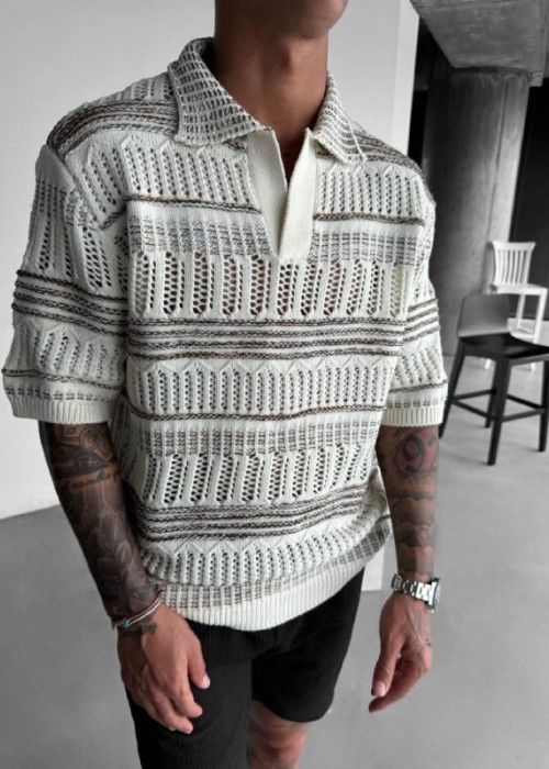 188663 Ecru color MEN T-SHIRT KNITWEAR