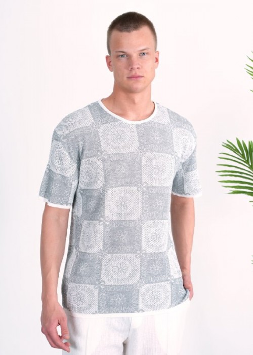 188670 GREY MEN T-SHIRT KNITWEAR