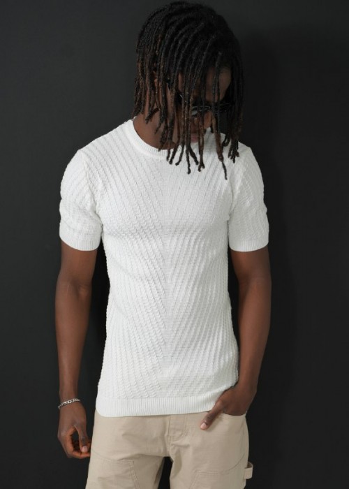 188673 WHITE MEN T-SHIRT KNITWEAR