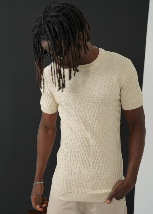 188674 Ecru color MEN T-SHIRT KNITWEAR