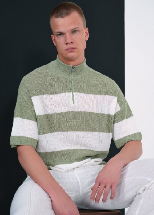 188677 GREEN MEN T-SHIRT KNITWEAR