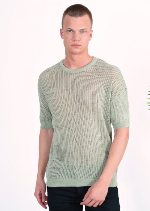 188687 Cagla Green MEN T-SHIRT KNITWEAR