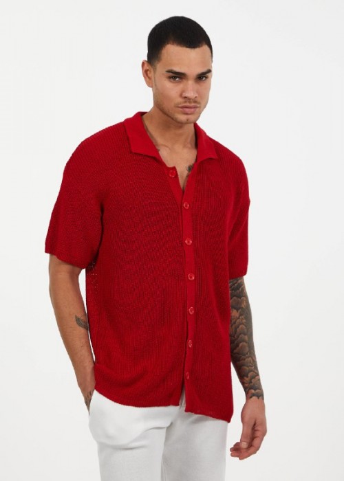 188691 RED MEN T-SHIRT KNITWEAR