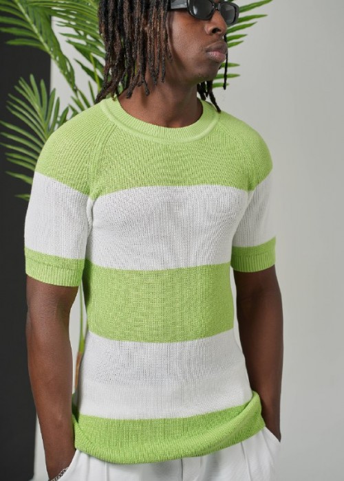 188696 GREEN MEN T-SHIRT KNITWEAR