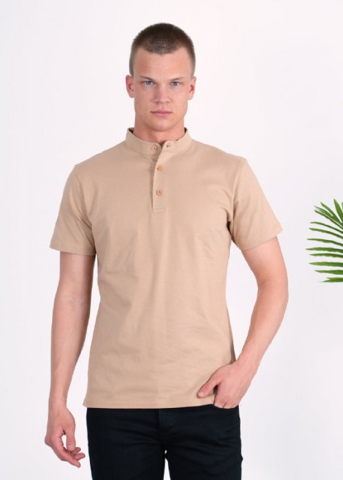 188709 BEIGE MEN T-SHIRT