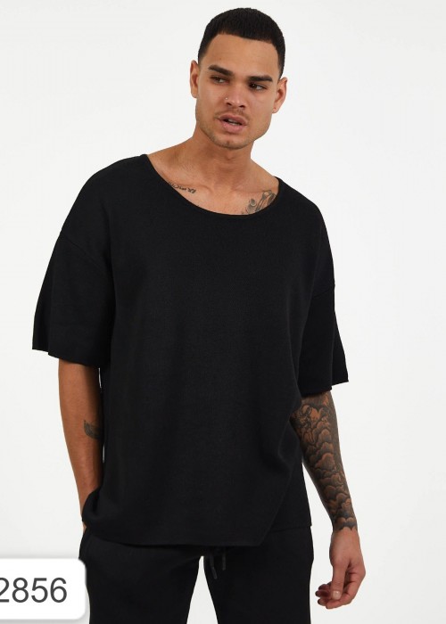 188725 BLACK MEN T-SHIRT KNITWEAR