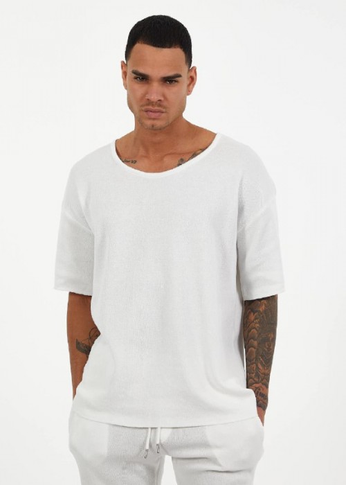 188726 WHITE MEN T-SHIRT KNITWEAR