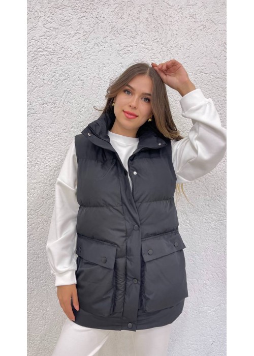 189057 ANTHRACITE VEST Inflatable coats