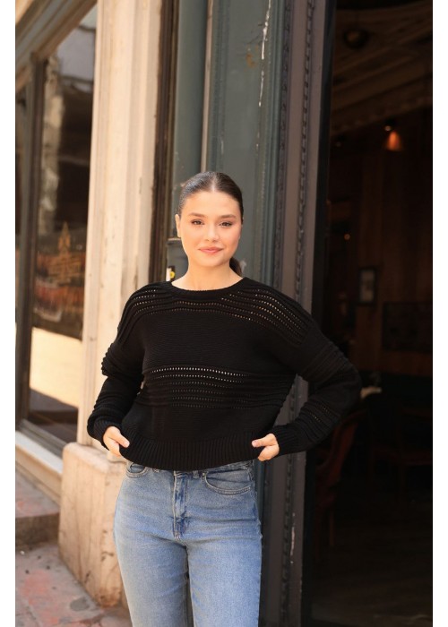 189256 SCHWARZ SWEATSHIRT STRICKWAREN