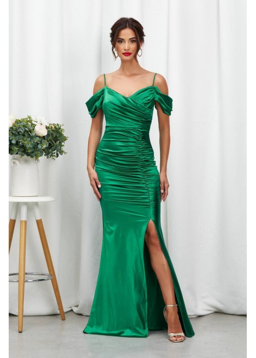 189288 GREEN COCKTAİL DRESS