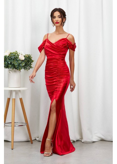 189291 RED COCKTAİL DRESS