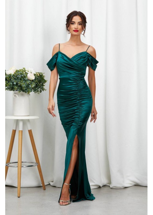 189292 GREEN COCKTAİL DRESS