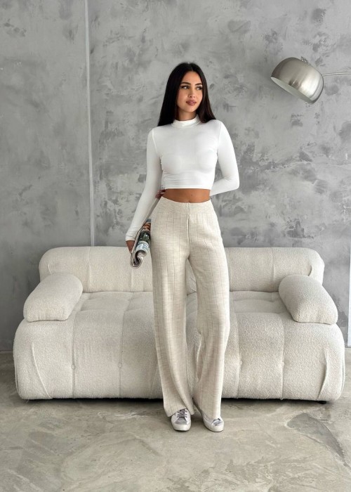 189510 WHITE TROUSERS KNITWEAR