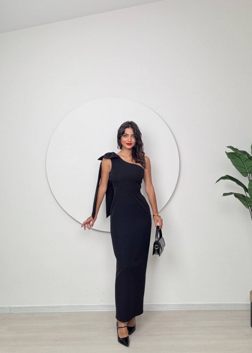 189558 BLACK COCKTAİL DRESS