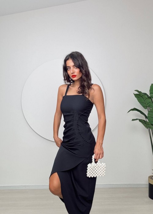 189563 BLACK COCKTAİL DRESS