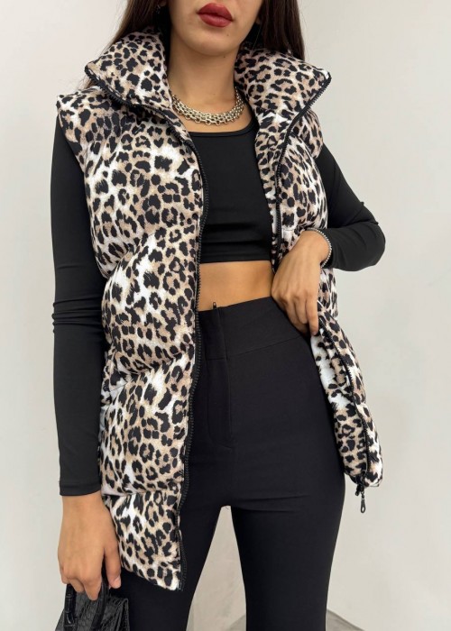 189598 LEOPARD VEST Inflatable coats