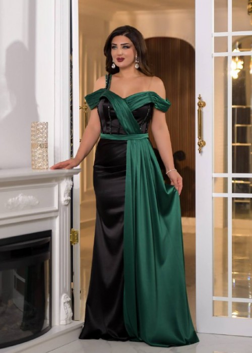 190056 GREEN COCKTAİL DRESS